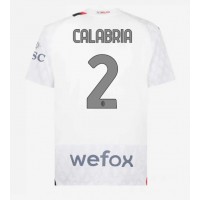 Camiseta AC Milan Davide Calabria #2 Segunda Equipación Replica 2023-24 mangas cortas